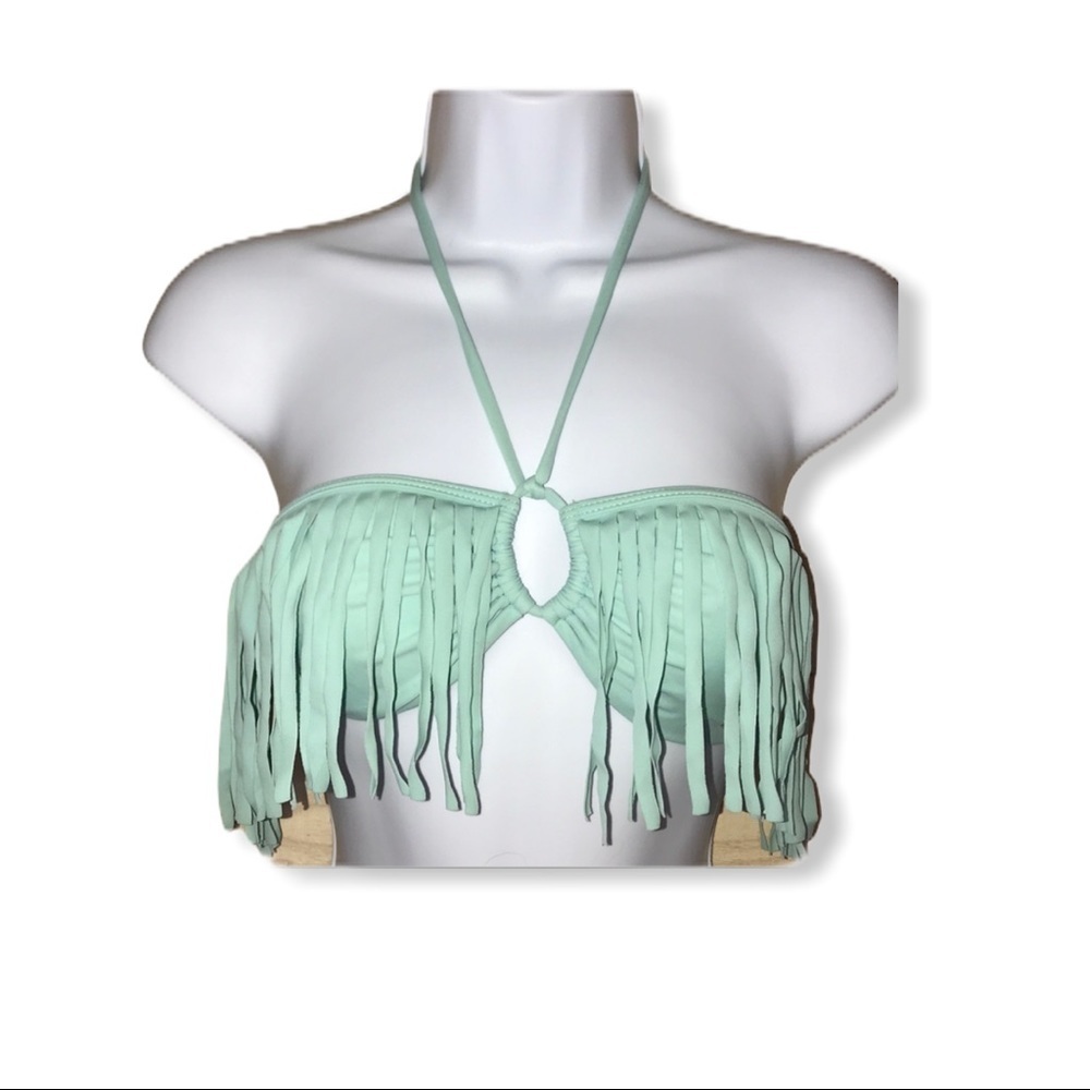 Acacia Fringe Bandeau Top With Neck Tie